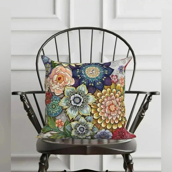 Cottagecore Farmhouse Boho Floral Pillow Covers Set Of 2 New - Picture 3 of 5